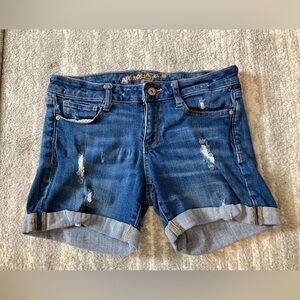 Arizona Jean Company Distressed Blue Jean Shorts